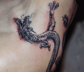 dragon épaule face